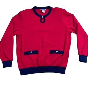 CAPE cod sportswear red and blue long sleeve costal vintage sweatshirt medium